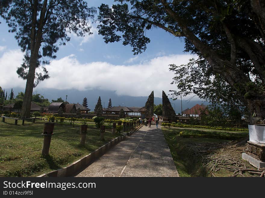 Lake Bratan at Bedugul on the island of Bali is a beautiful place. Lake Bratan at Bedugul on the island of Bali is a beautiful place.