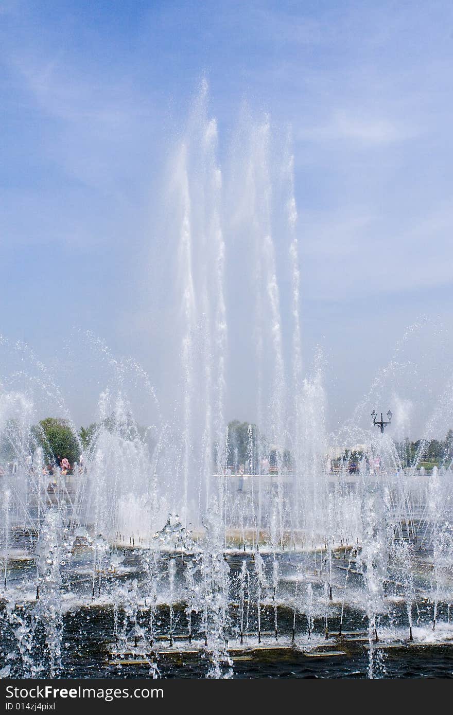 Beautiful fountain in park