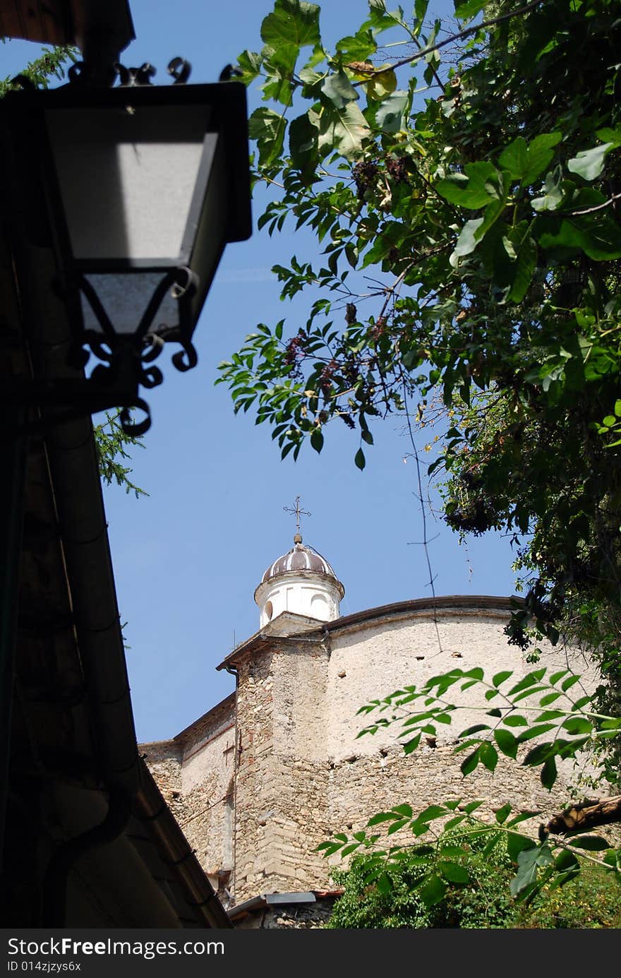 Church in Triora in Liguria, a medioeval village historically associated with witches