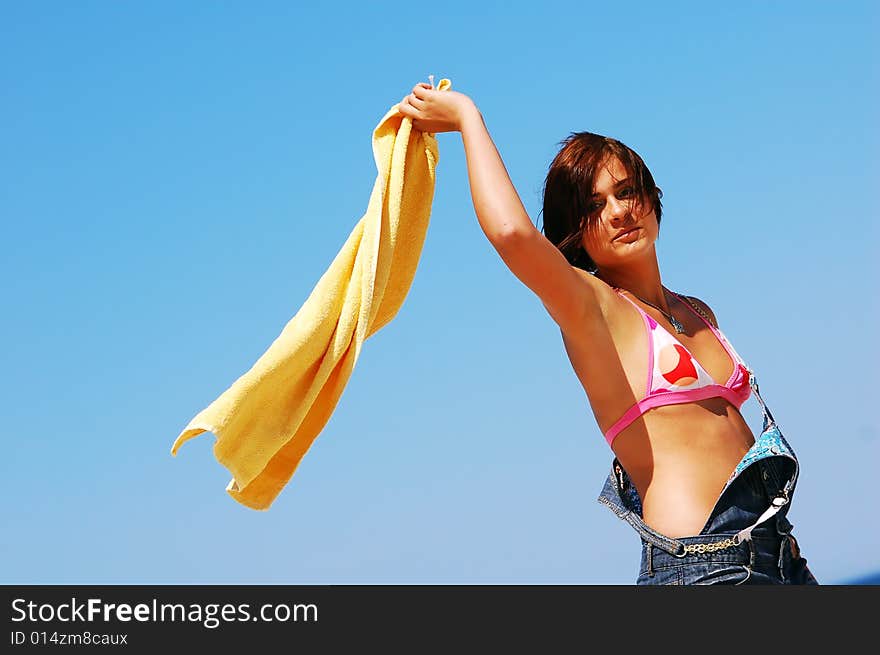 Young girl on the beach