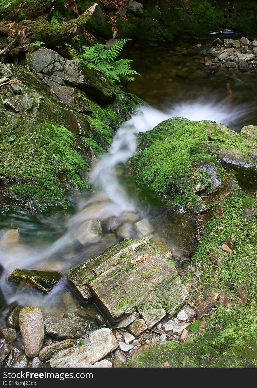 A famous stream in Czech Giant mountains. A famous stream in Czech Giant mountains