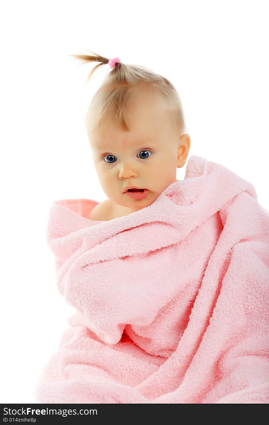 Beautiful baby. Shot in studio. Isolated on white. Beautiful baby. Shot in studio. Isolated on white.