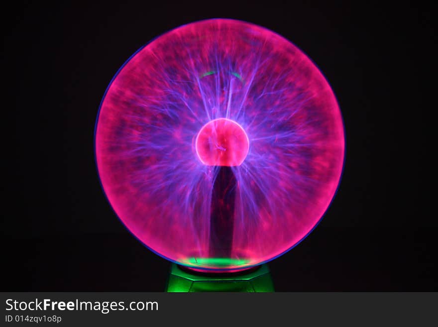 Plasma ball at black background