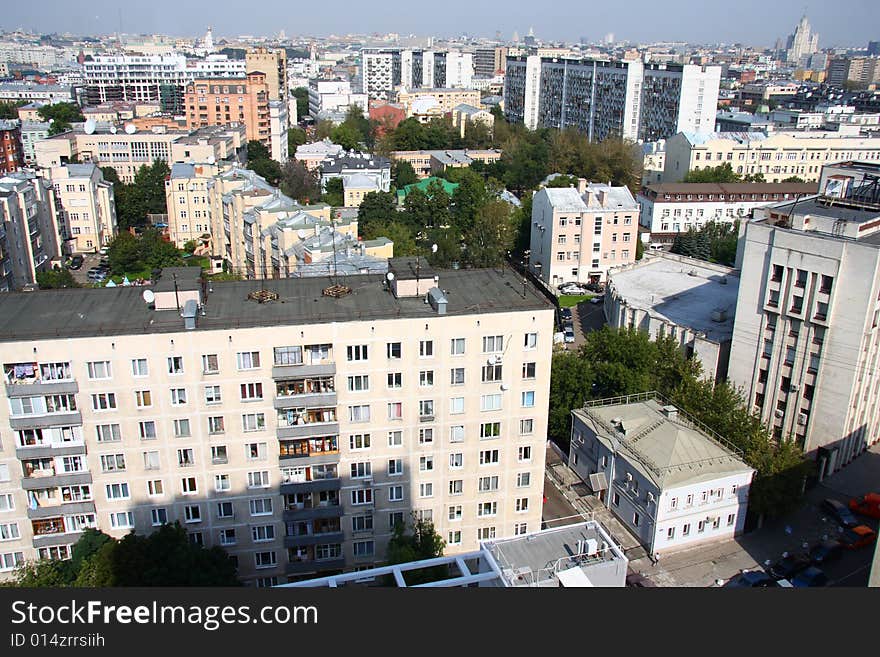 A Panoramic View Of The Moscow City Skyline