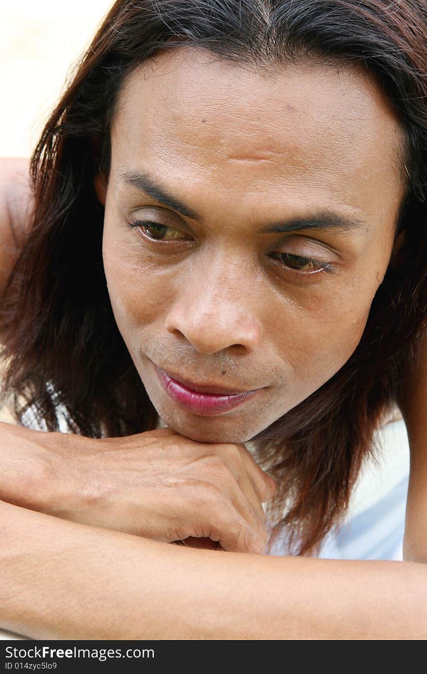 Close-up portrait of a man from Thailand. Close-up portrait of a man from Thailand.