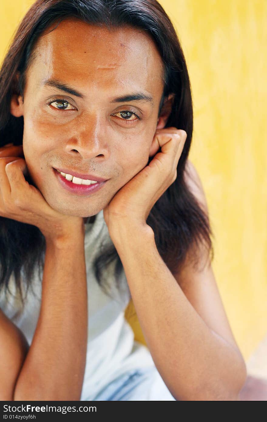 Close-up portrait of a man from Thailand. Close-up portrait of a man from Thailand.