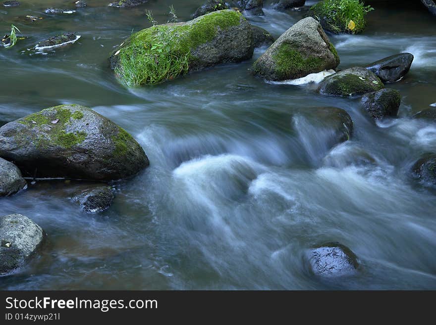 Flowing water