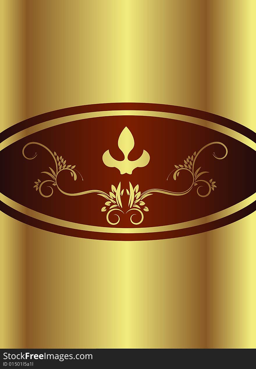 Royal chocolate backround with golden elements. Royal chocolate backround with golden elements