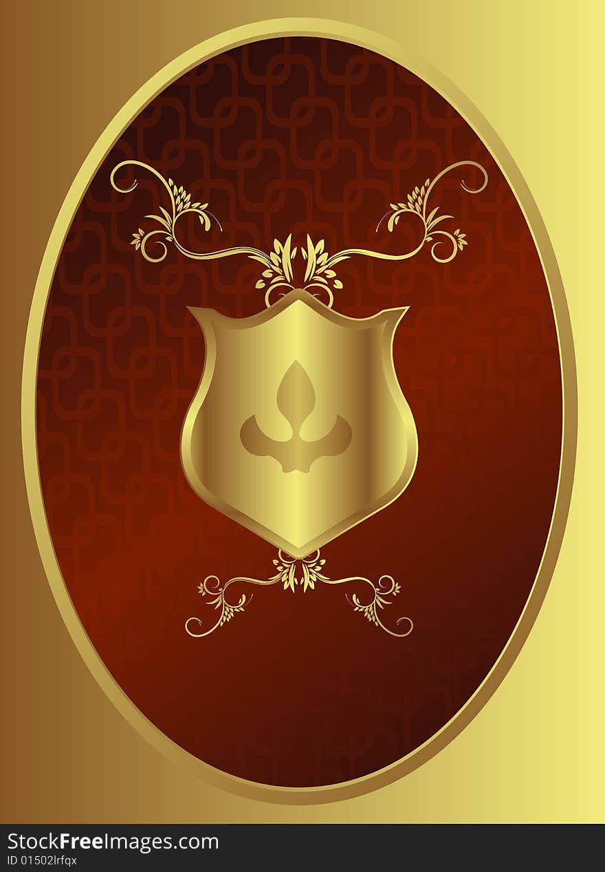 Royal chocolate backround with golden elements