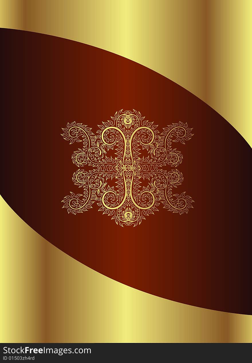 Royal chocolate backround with golden elements