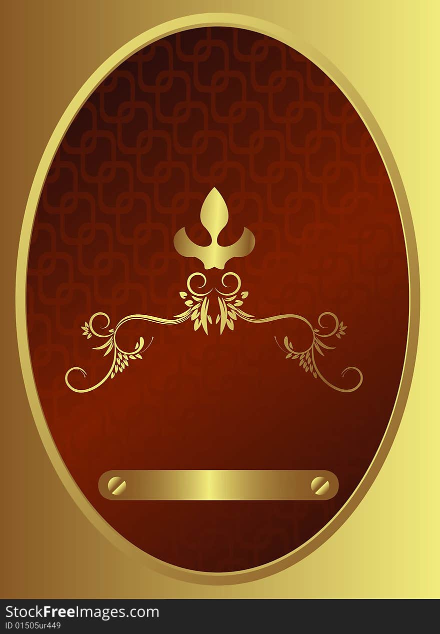 Royal chocolate backround with golden elements. Royal chocolate backround with golden elements