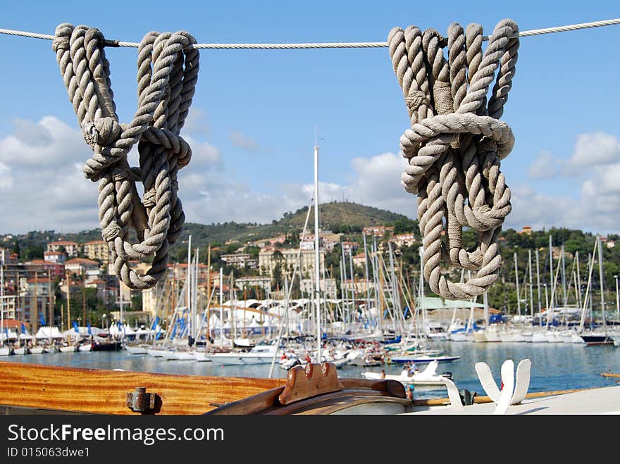 The harbour of Porto Maurizio in Liguria, Italy