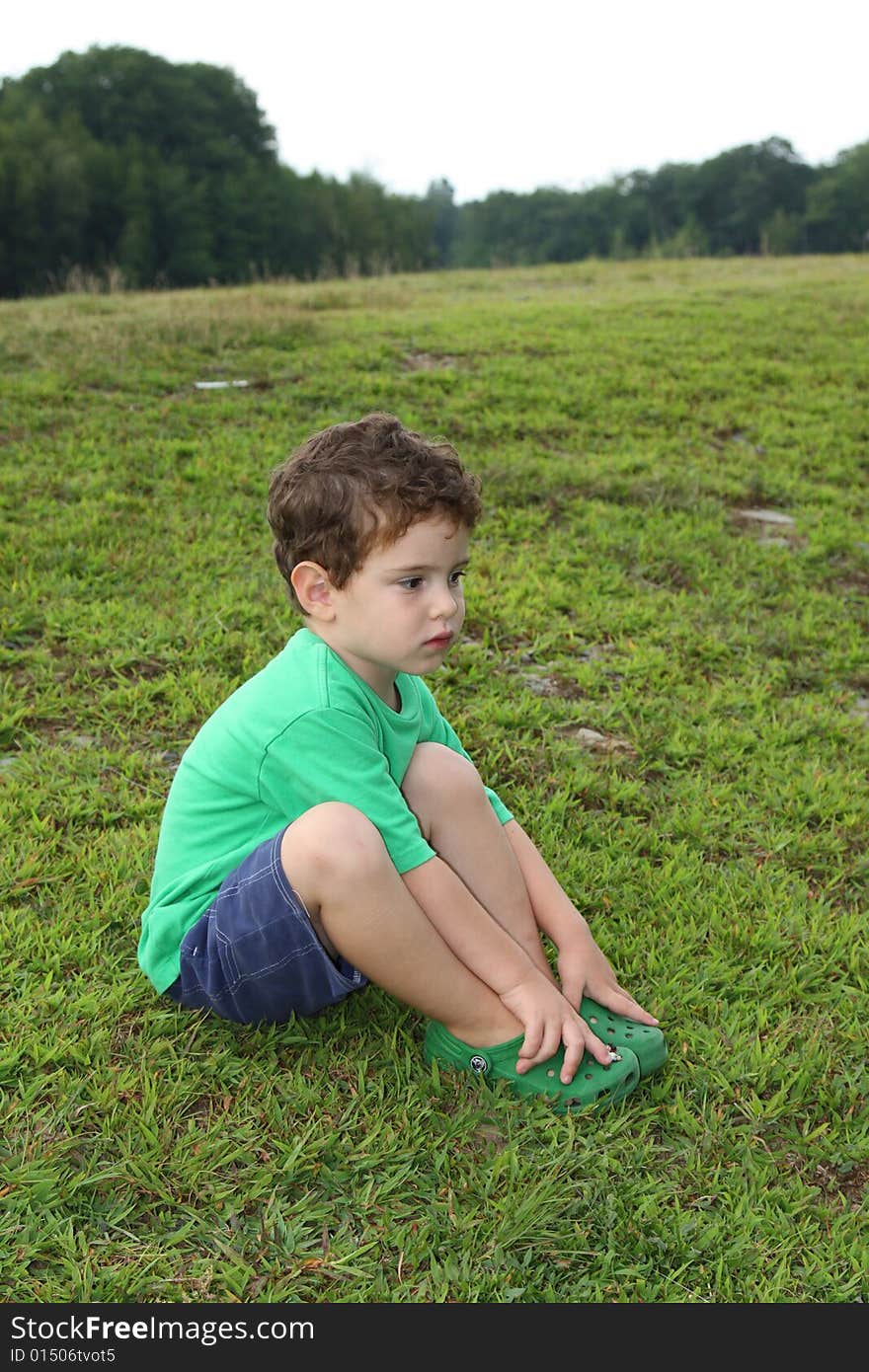 Little boy outdoors