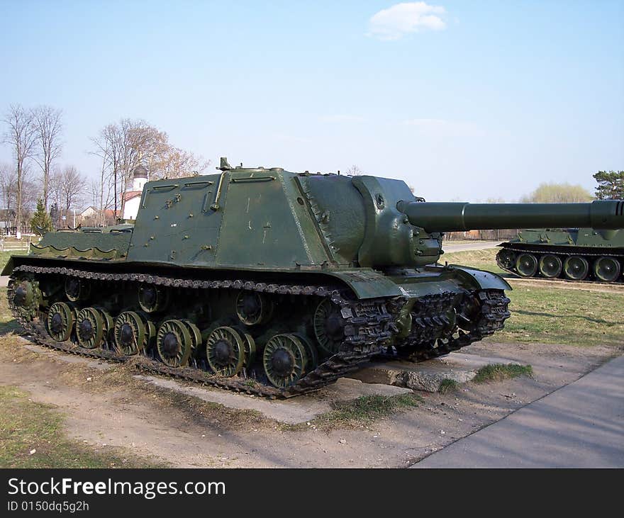 Soviet WW2 Tank Chaser at the open-air museum in Russia