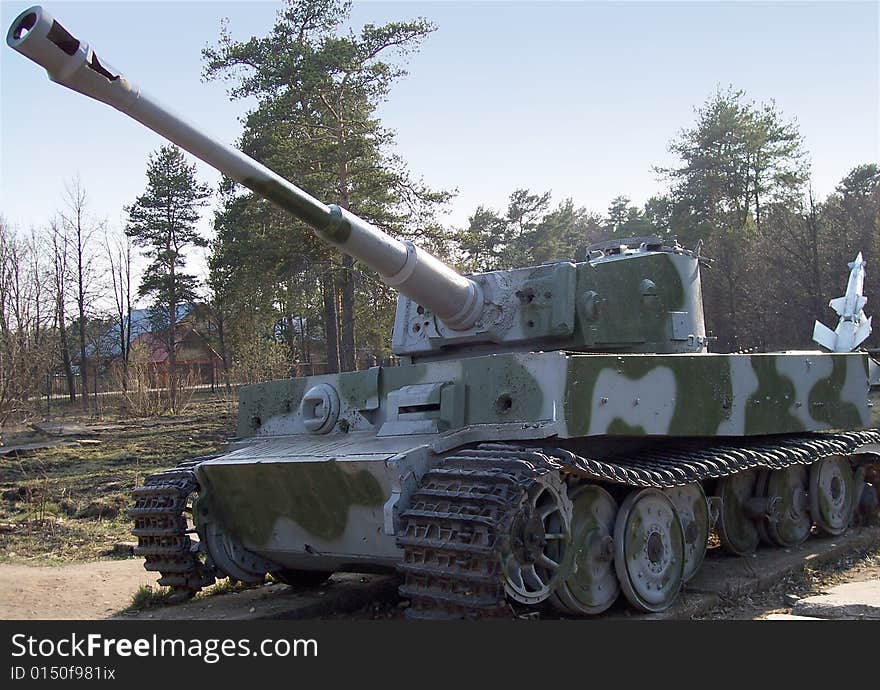 Famous Tiger tank at the openair museum in Russia