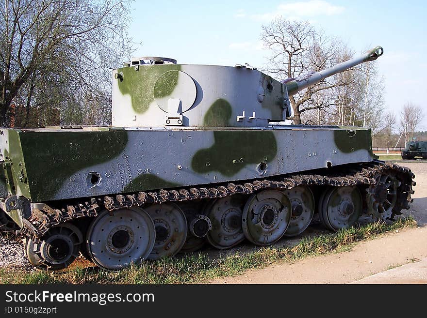 Famous Tiger tank at the openair museum in Russia