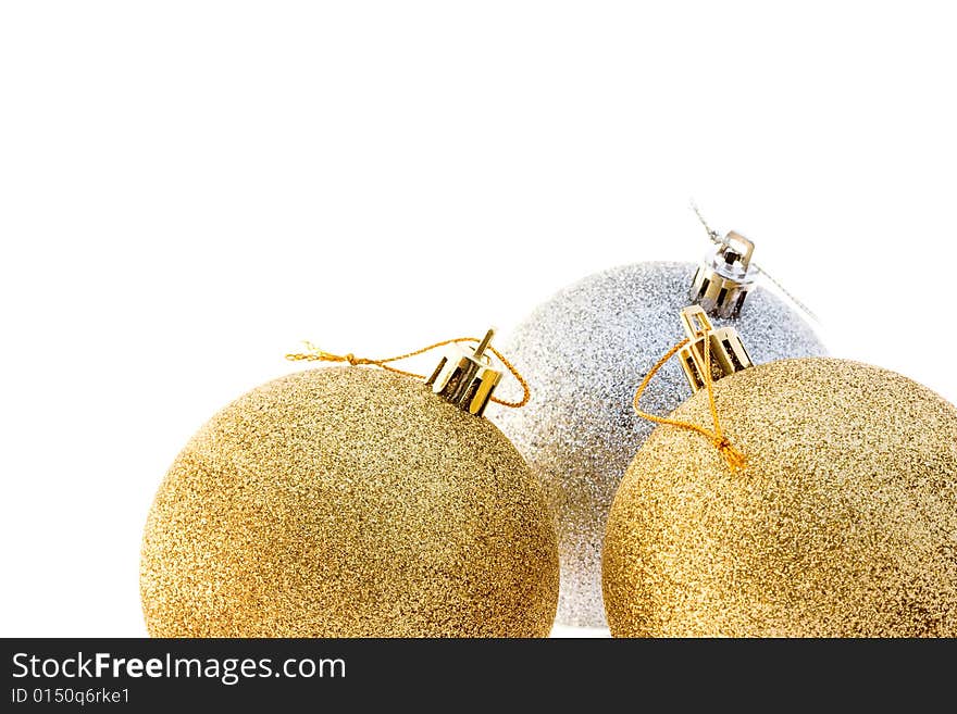 Christmas decoration on white background