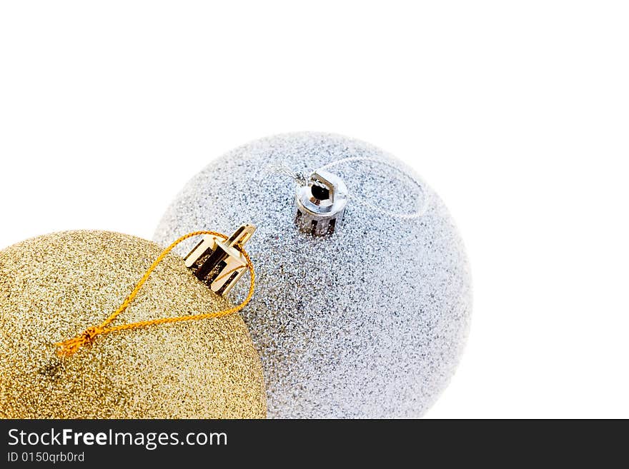 Christmas decoration on white background