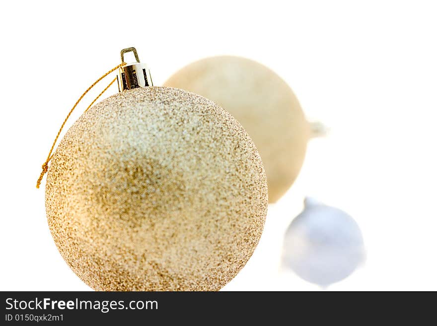 Christmas decoration on white background