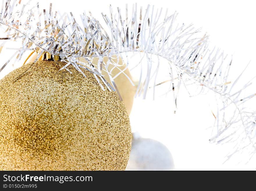 Christmas decoration on white background