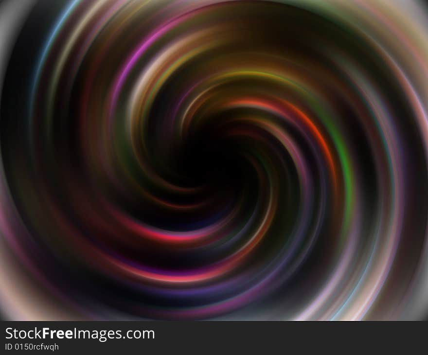 Blurs with different colors in twisted circular shapes