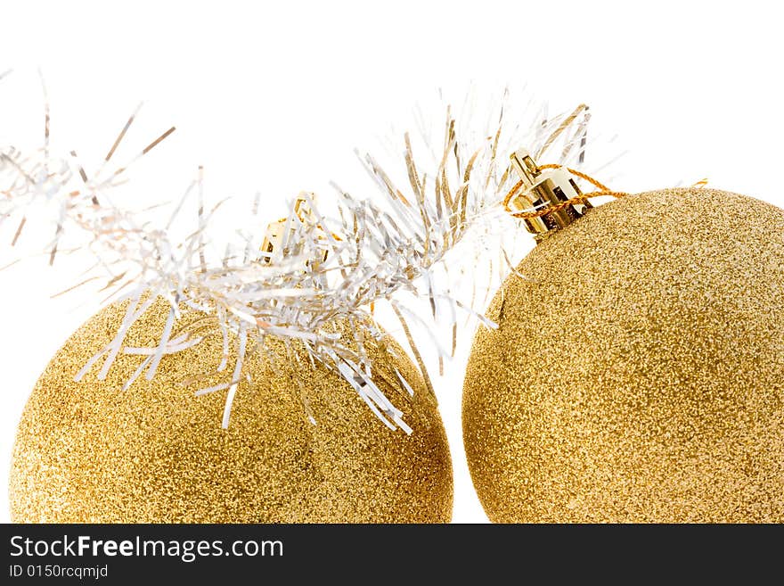 Christmas decoration on white background