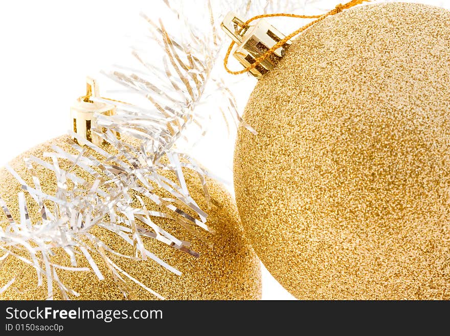 Christmas decoration on white background