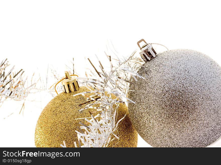 Christmas decoration on white background