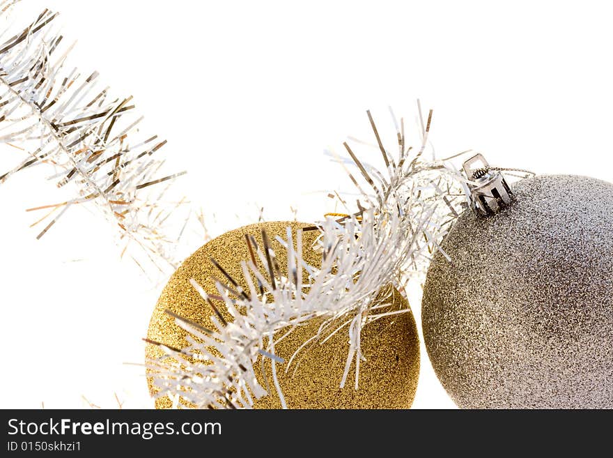 Christmas decoration on white background