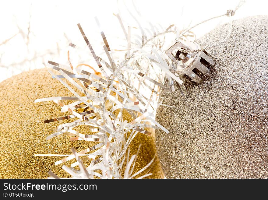 Christmas decoration on white background