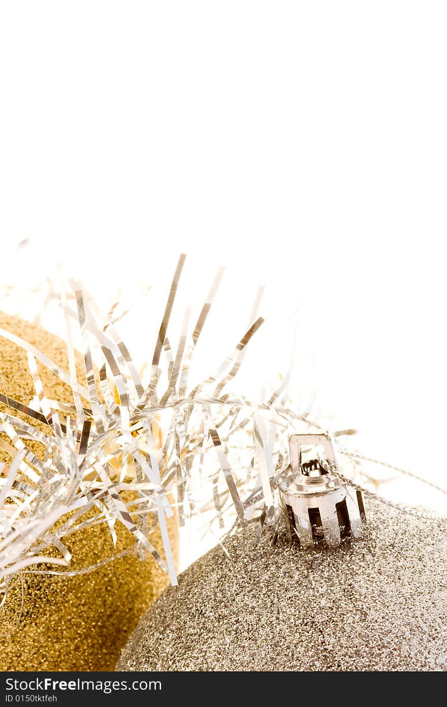 Christmas decoration on white background