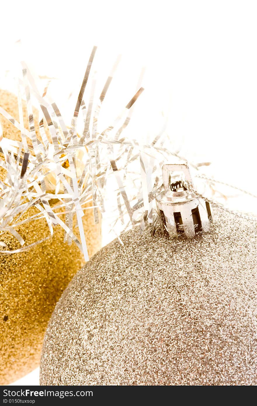 Christmas decoration on white background