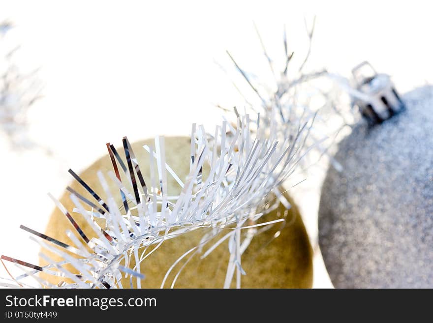 Christmas decoration on white background