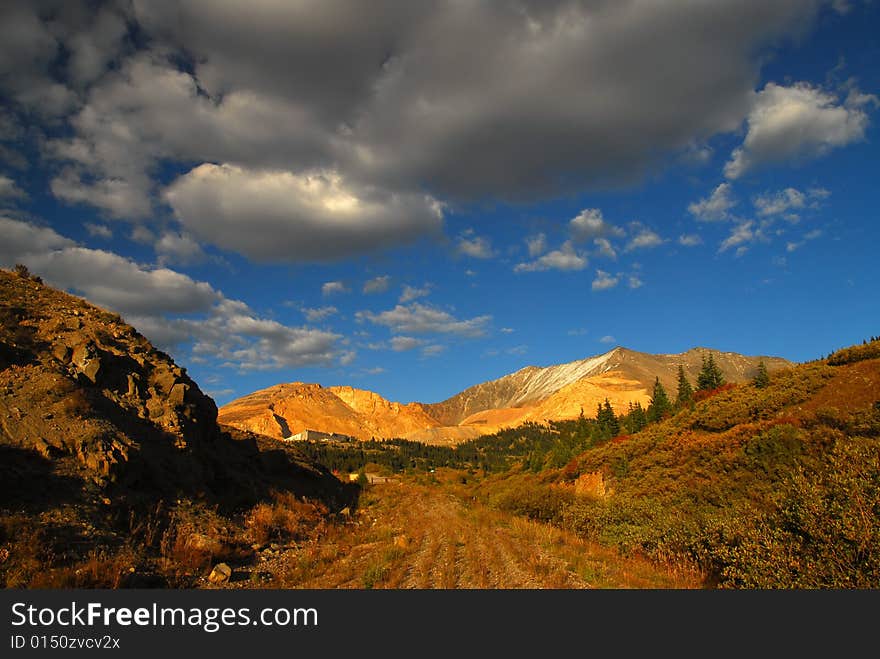 Golden light on the Ten mile range