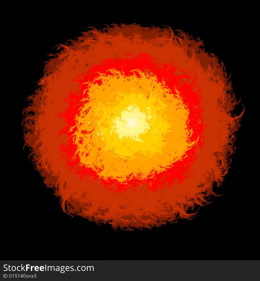 Abstract explode of fire or mystery image by van gogh. Abstract explode of fire or mystery image by van gogh