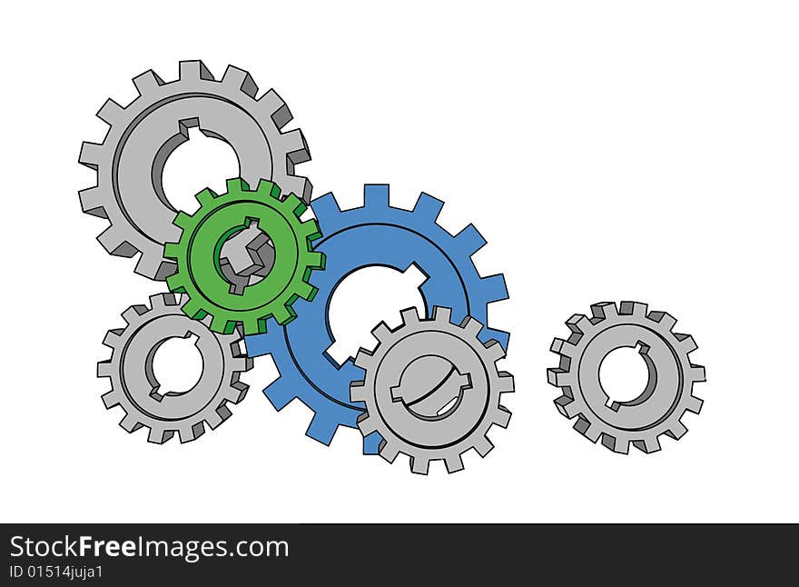 Isolated cogwheels