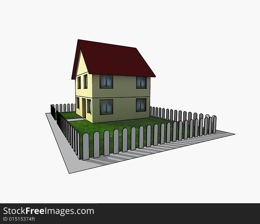 Isolated House Illustration