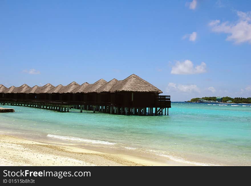 Water Bungalow On Maldivian Island