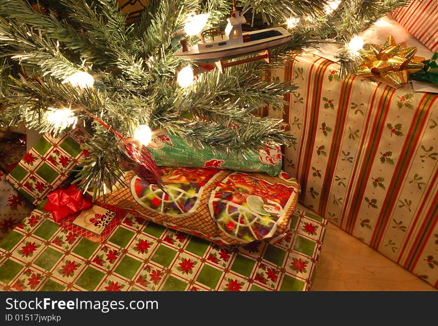 Presents under the Christmas tree