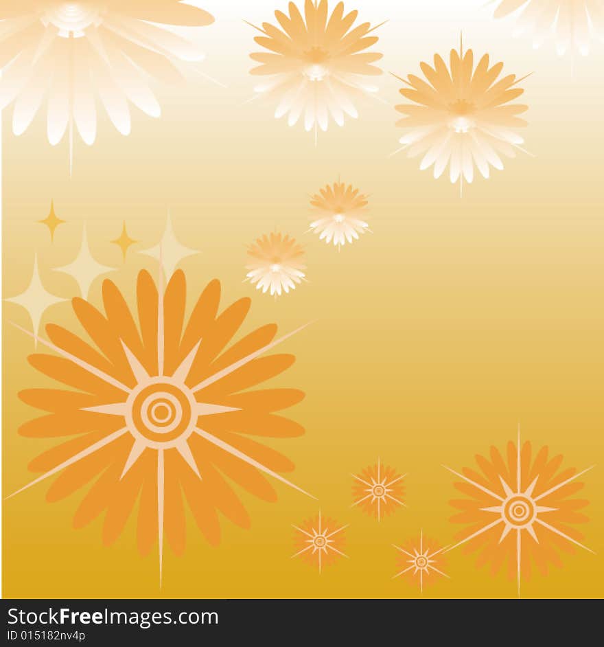 Flower pattern and color background