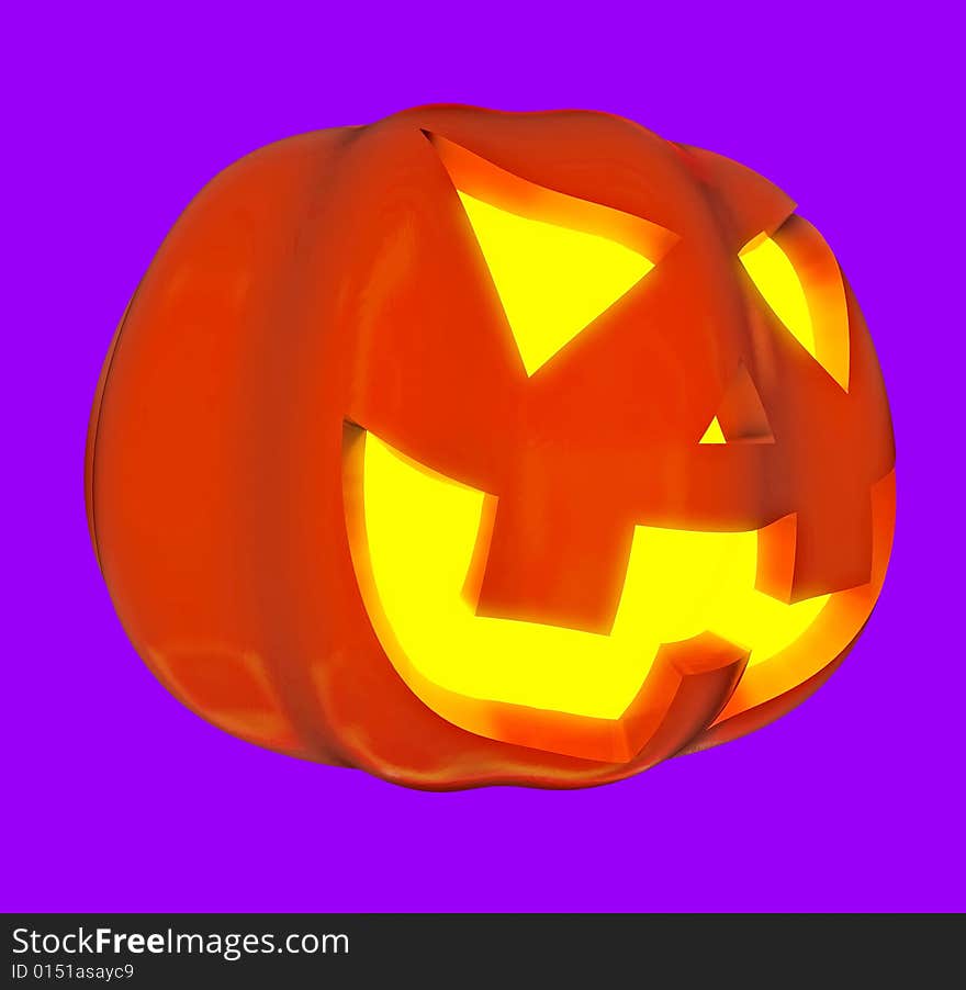 Jack-o'-lanterns 3d hires include  path for selection