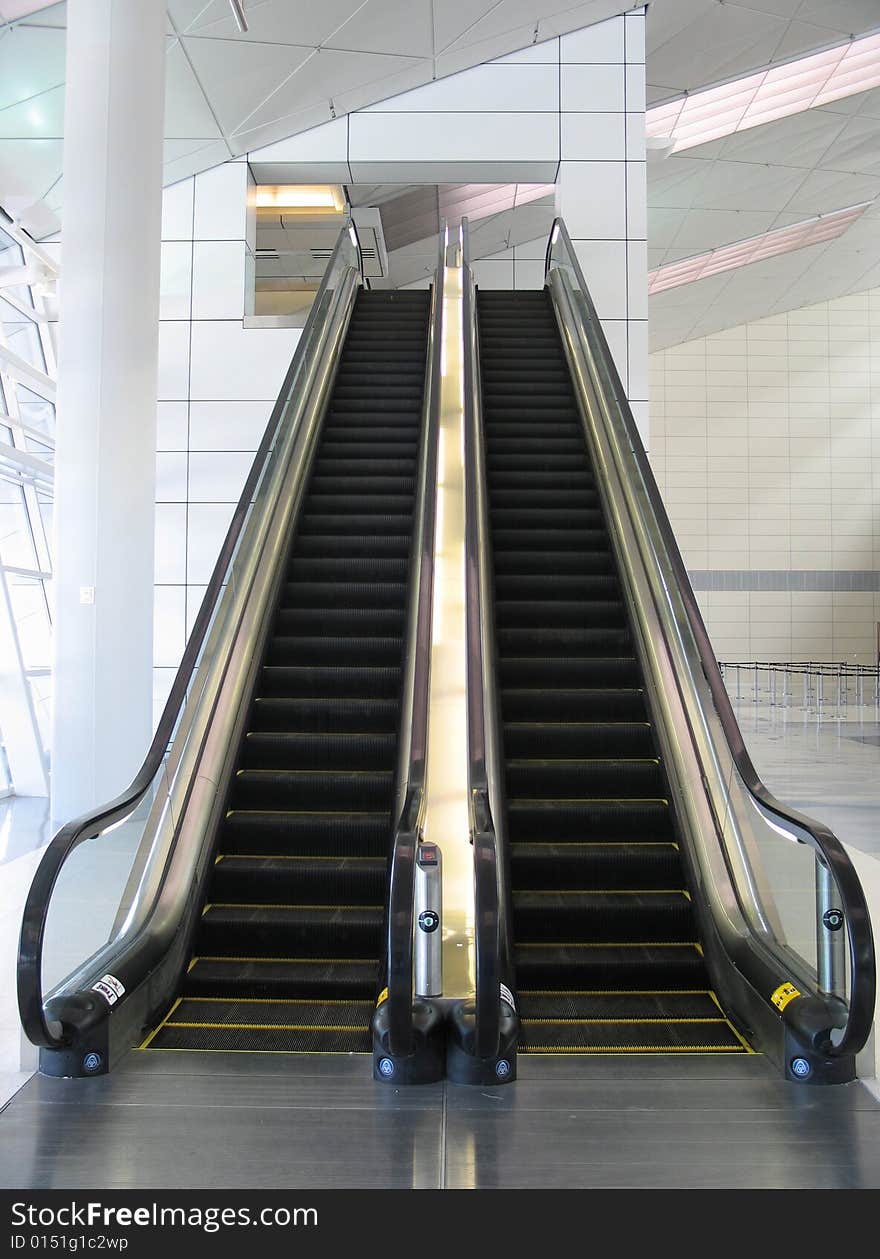 Black Modern Escalator