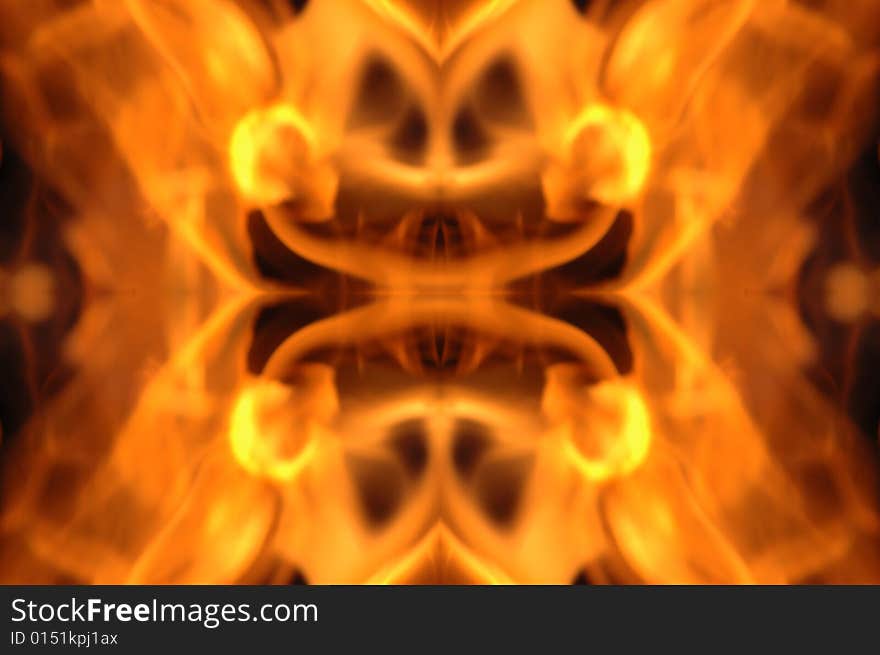 Abstract hot fire peacock feather on dark background. Abstract hot fire peacock feather on dark background