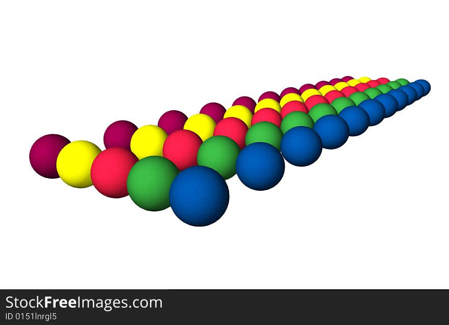 3d render of abstract colorful bubbles isolated over white. 3d render of abstract colorful bubbles isolated over white