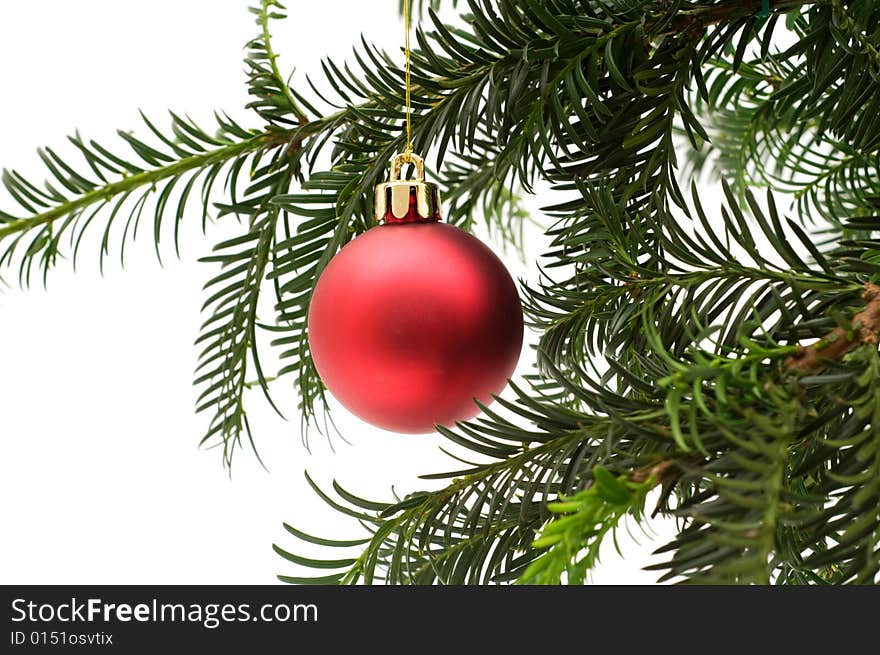 Christmas decoration on white background