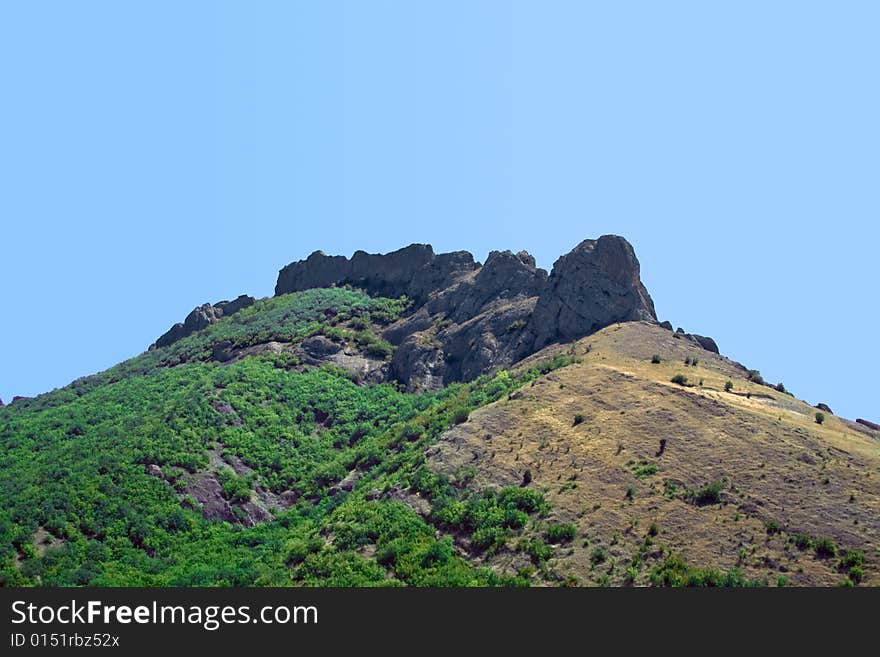 Mountains, the sky