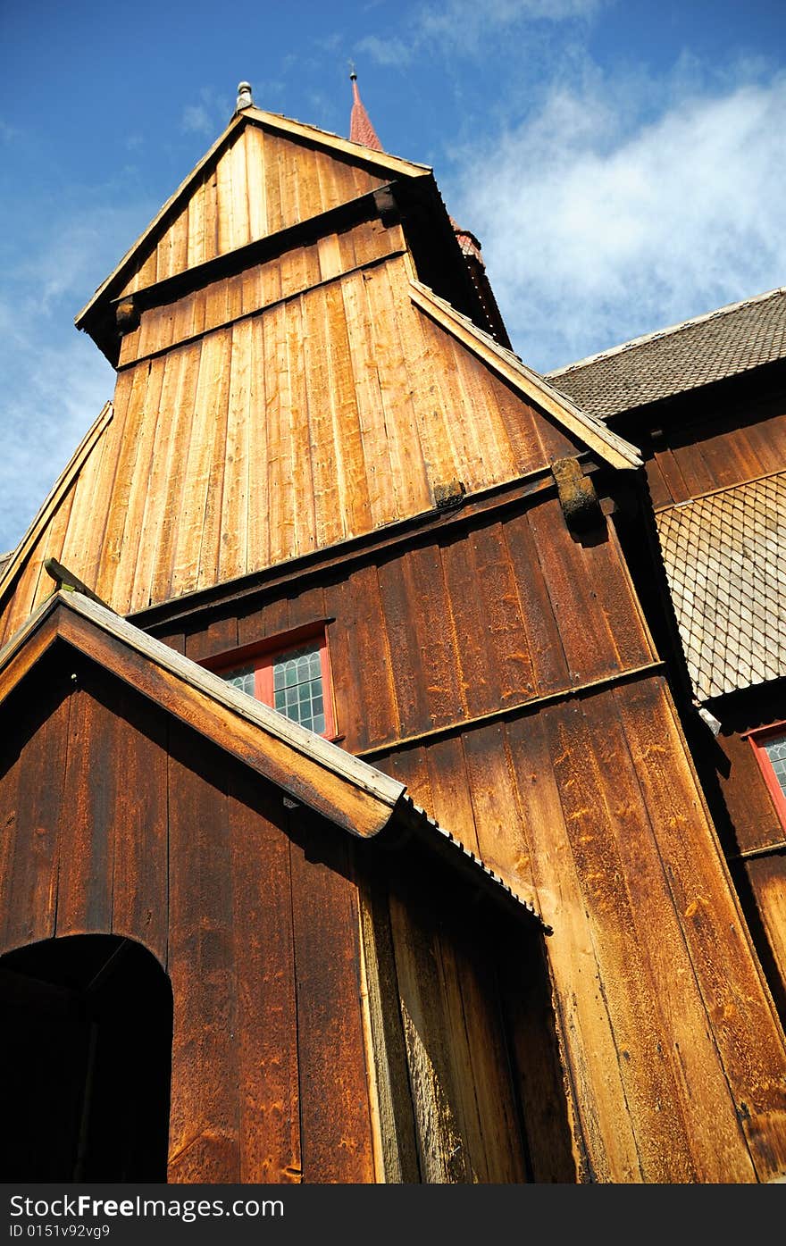 Wood church in north Norway.