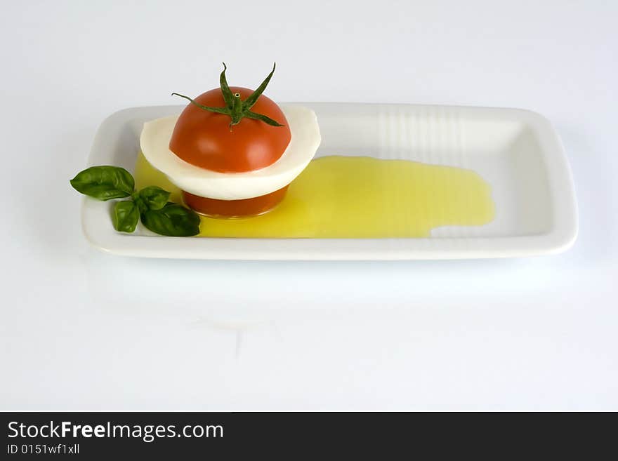 Tomato in white