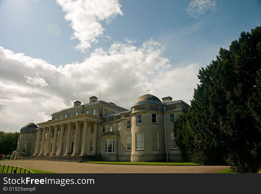 A view of shugborough hall in staffordshire in england