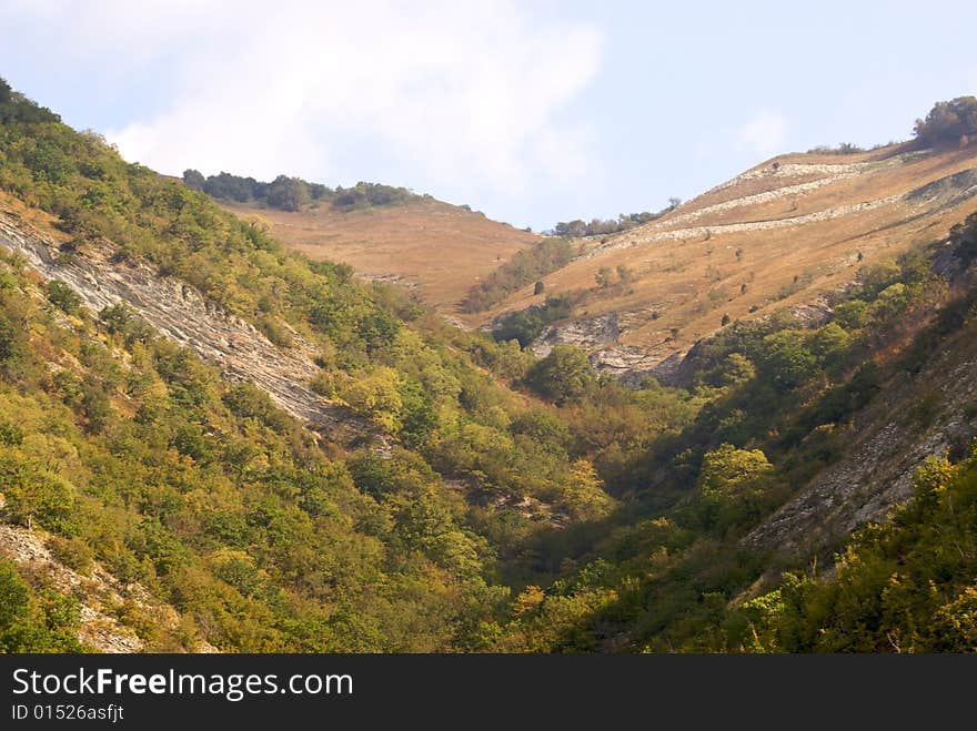 Green mountain near Black Sea